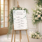 Eucalyptus Wedding Timeline Sign, Order of Events