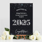 Black and Silver School Leavers Party Selfie Frame