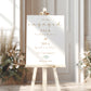 White and Gold Engagement Party Welcome Sign