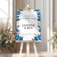 Blue Leaves Wedding Welcome Sign