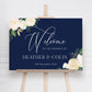 Navy Wedding Welcome Sign