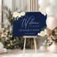 Navy Wedding Welcome Sign