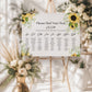 Sunflower Wedding Seating Plan Sign