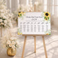 Sunflower Wedding Seating Plan Sign