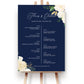 Navy Wedding Order of the Day Sign