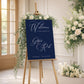 Classic Navy Wedding Welcome Sign