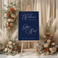 Classic Navy Wedding Welcome Sign