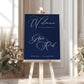 Classic Navy Wedding Welcome Sign
