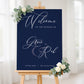 Classic Navy Wedding Welcome Sign