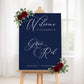 Classic Navy Wedding Welcome Sign