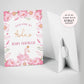 Pink Swan Baby Shower Sign