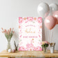 Pink Swan Baby Shower Sign
