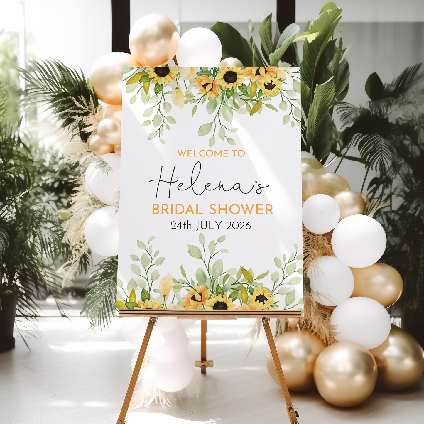 Sunflower Bridal Shower Welcome Sign