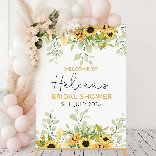 Sunflower Bridal Shower Welcome Sign