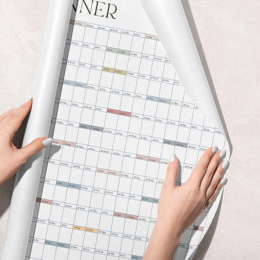 Simple 2026 Annual Wall Calendar, A1