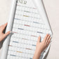 Simple 2026 Annual Wall Calendar, A1