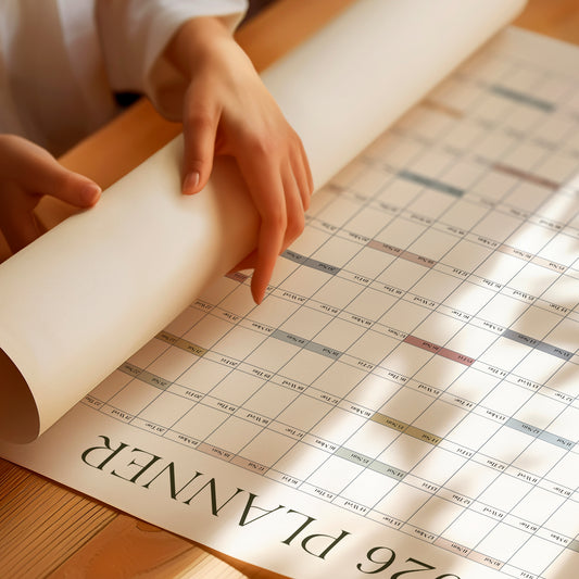 Simple 2026 Annual Wall Calendar, A1