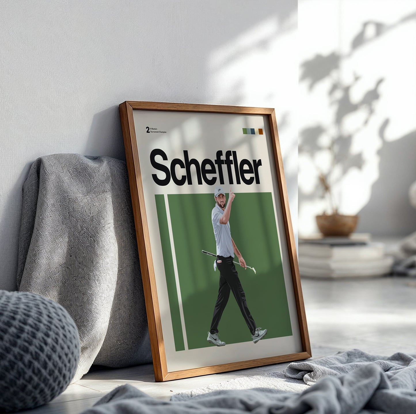 Set Of Three Golf Posters – Mcllroy, Scheffler And Mini Golfers
