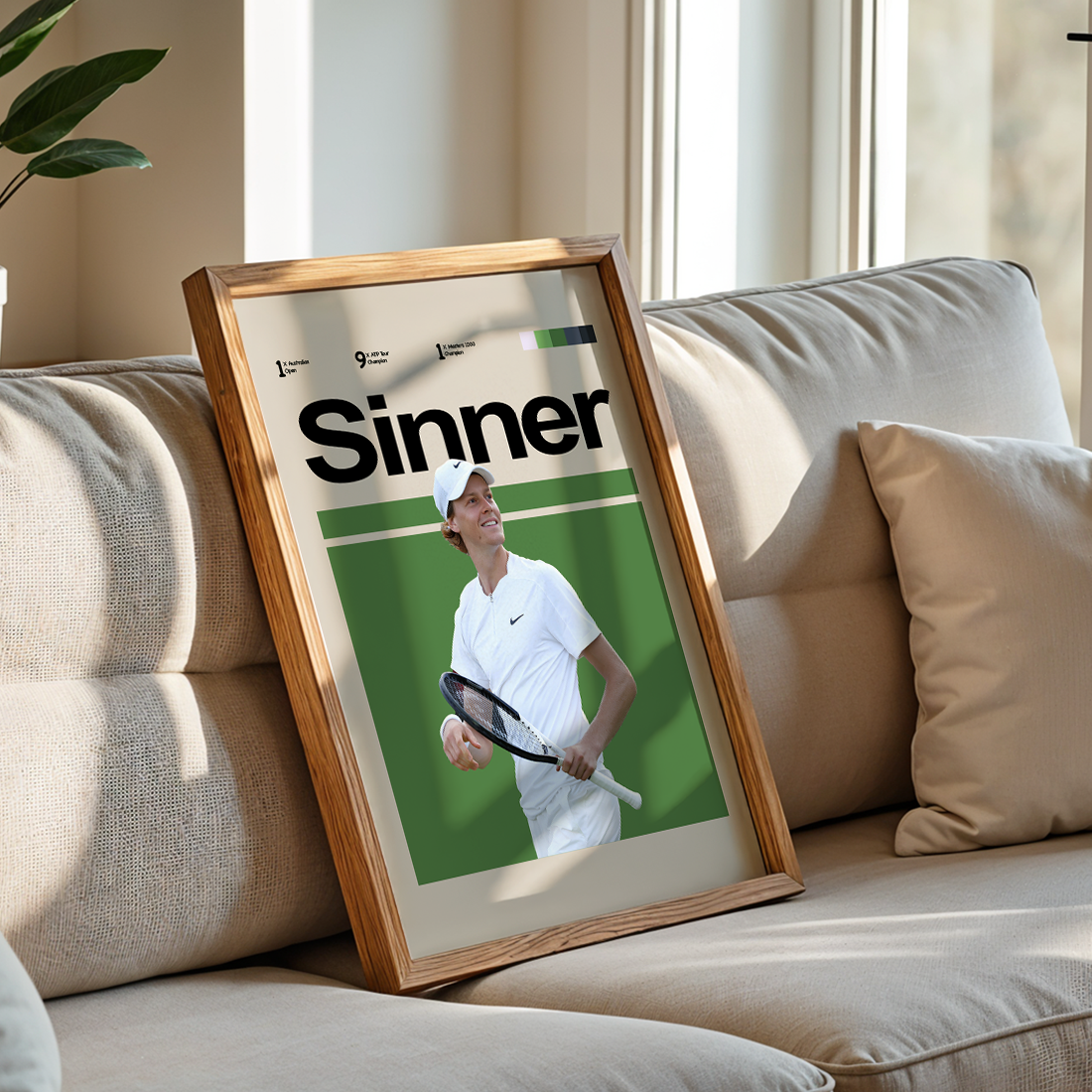 Jannik Sinner Tennis Poster