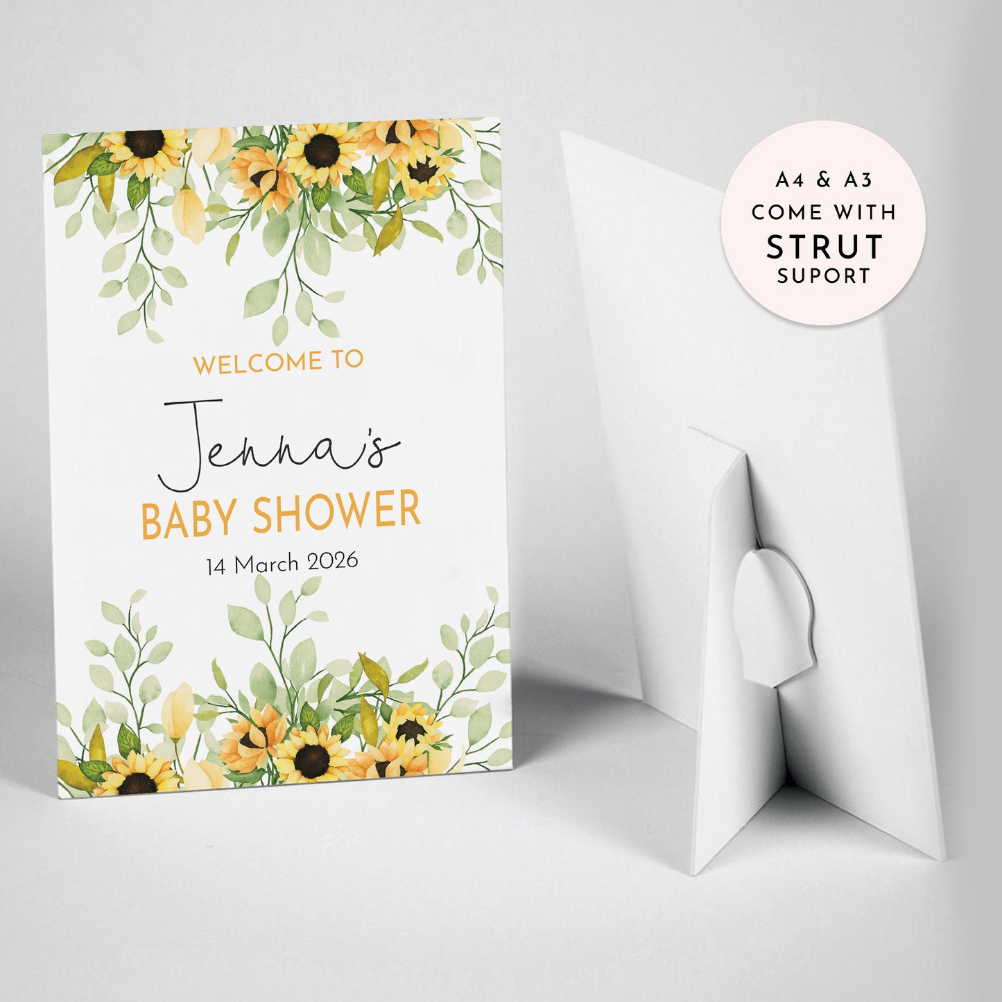 Sunflower Baby Shower Sign