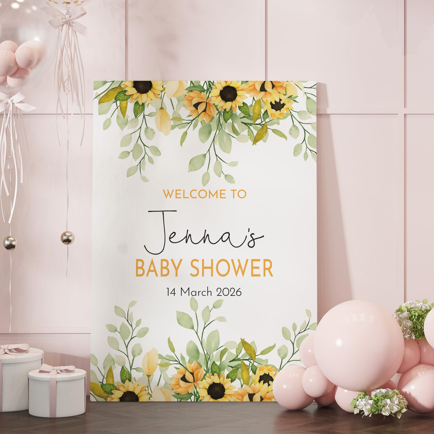 Sunflower Baby Shower Sign