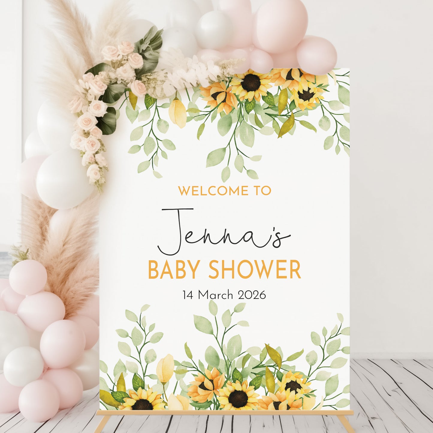 Sunflower Baby Shower Sign