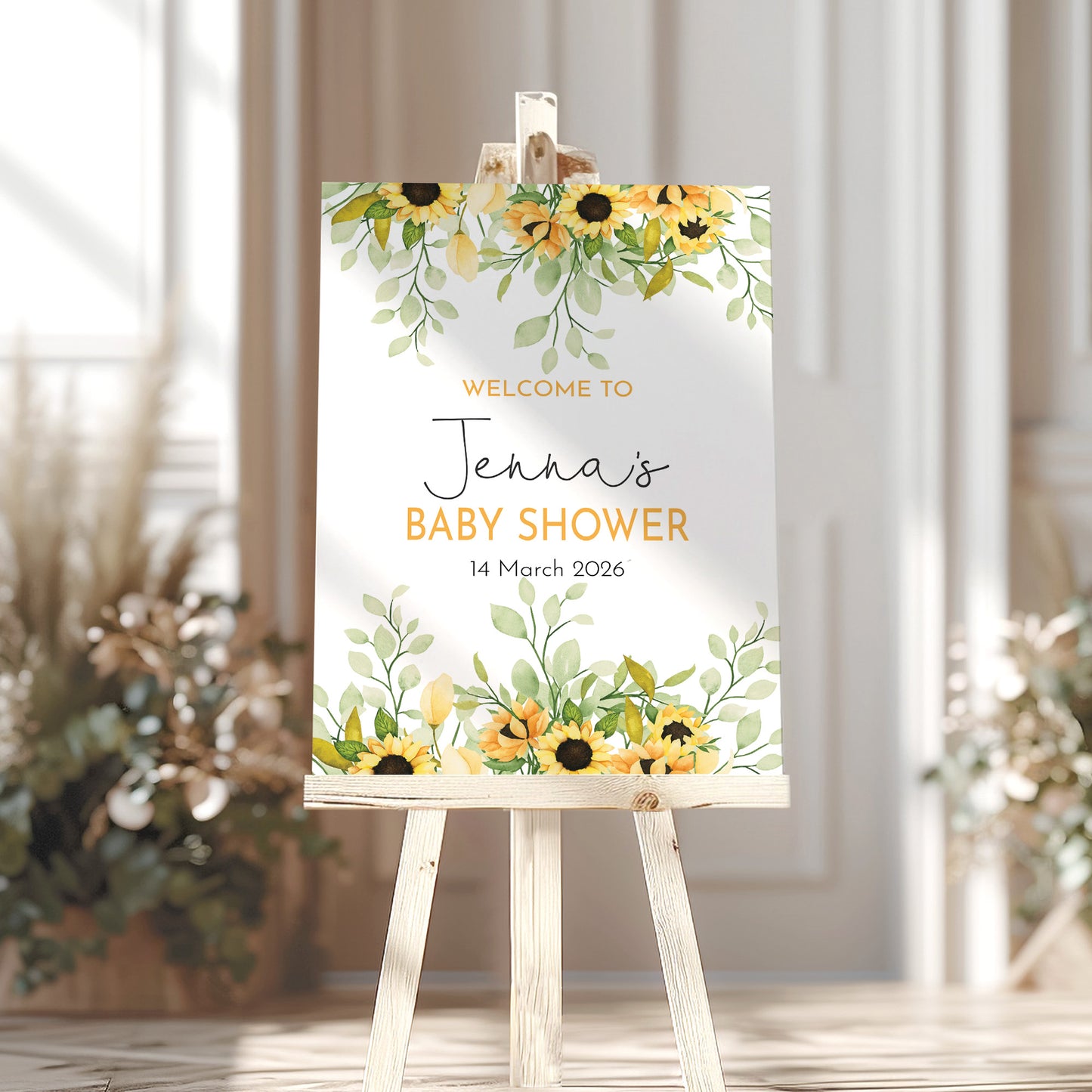 Sunflower Baby Shower Sign
