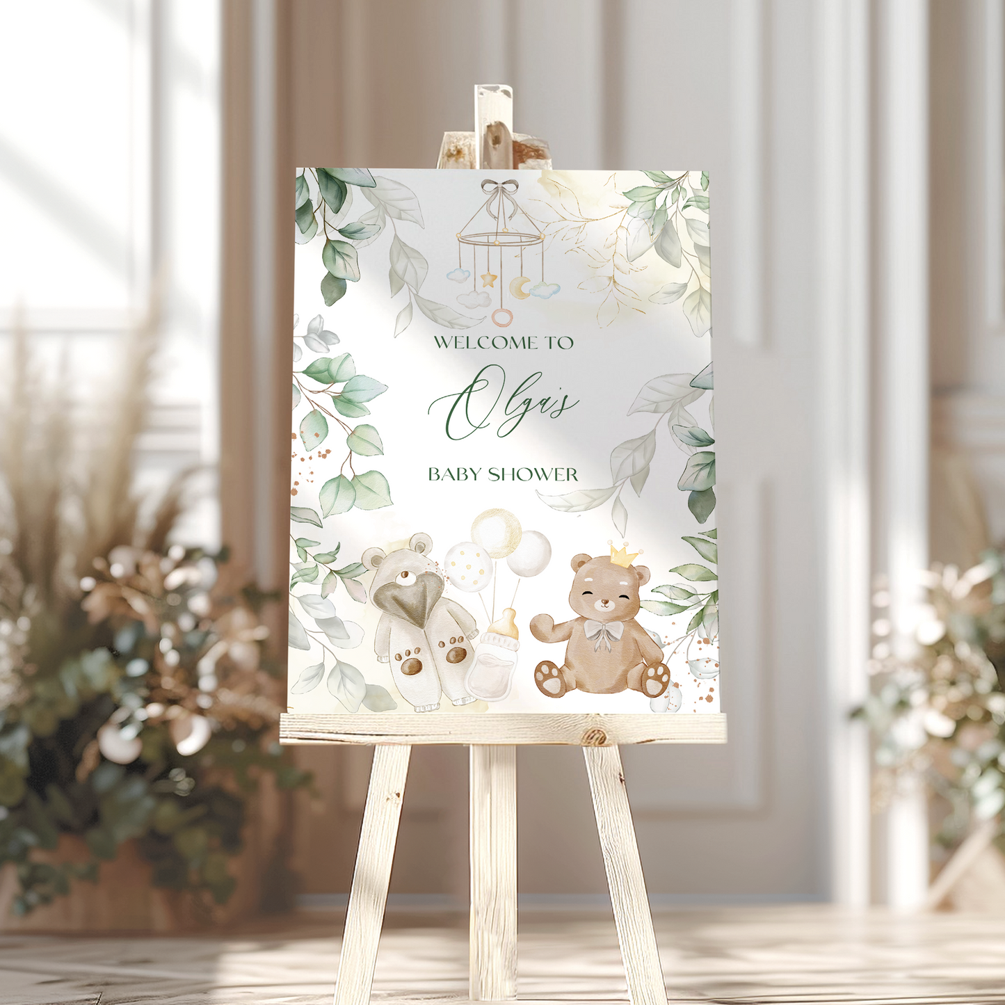 Teddy Bear Baby Shower Sign