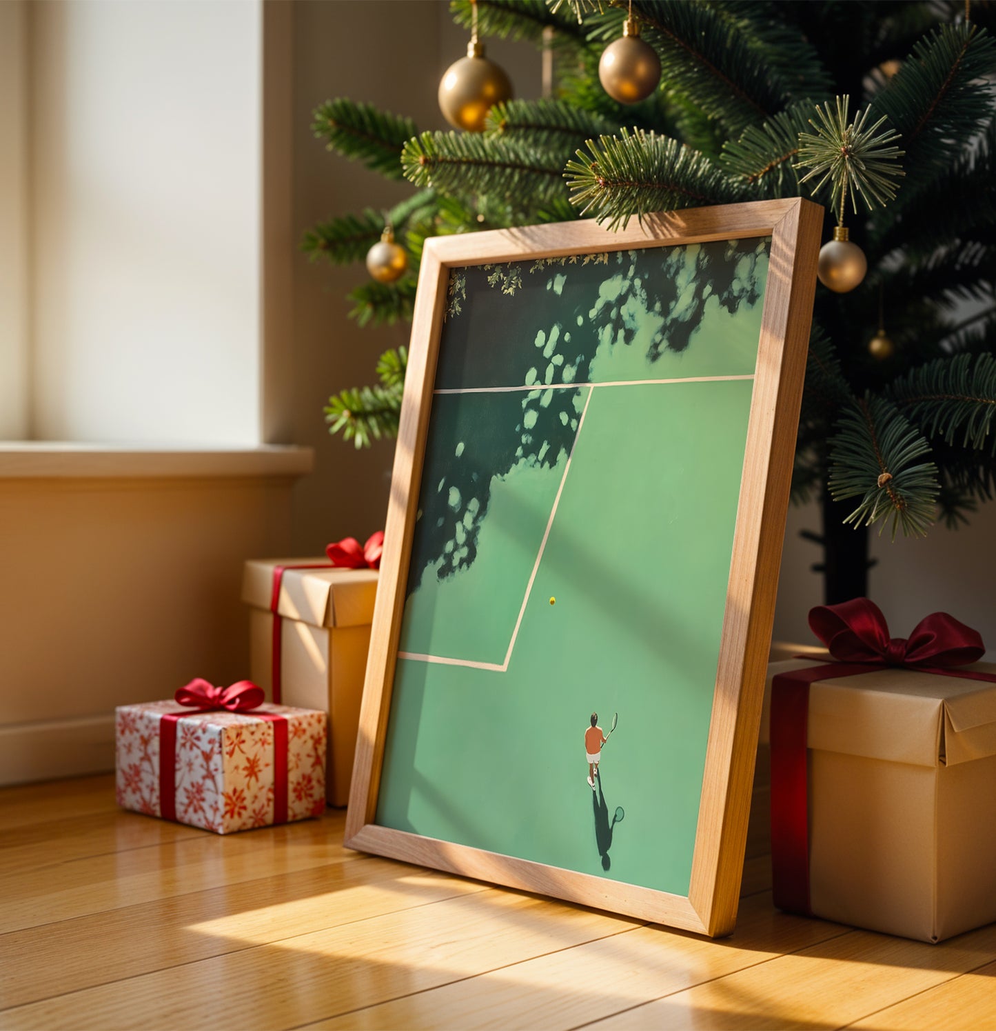 Minimalist Tennis Court Poster