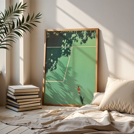 Minimalist Tennis Court Poster