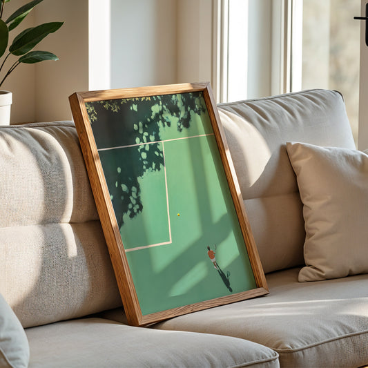 Minimalist Tennis Court Poster