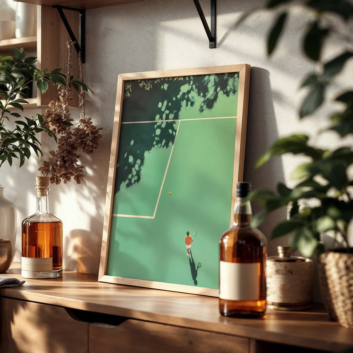 Minimalist Tennis Court Poster