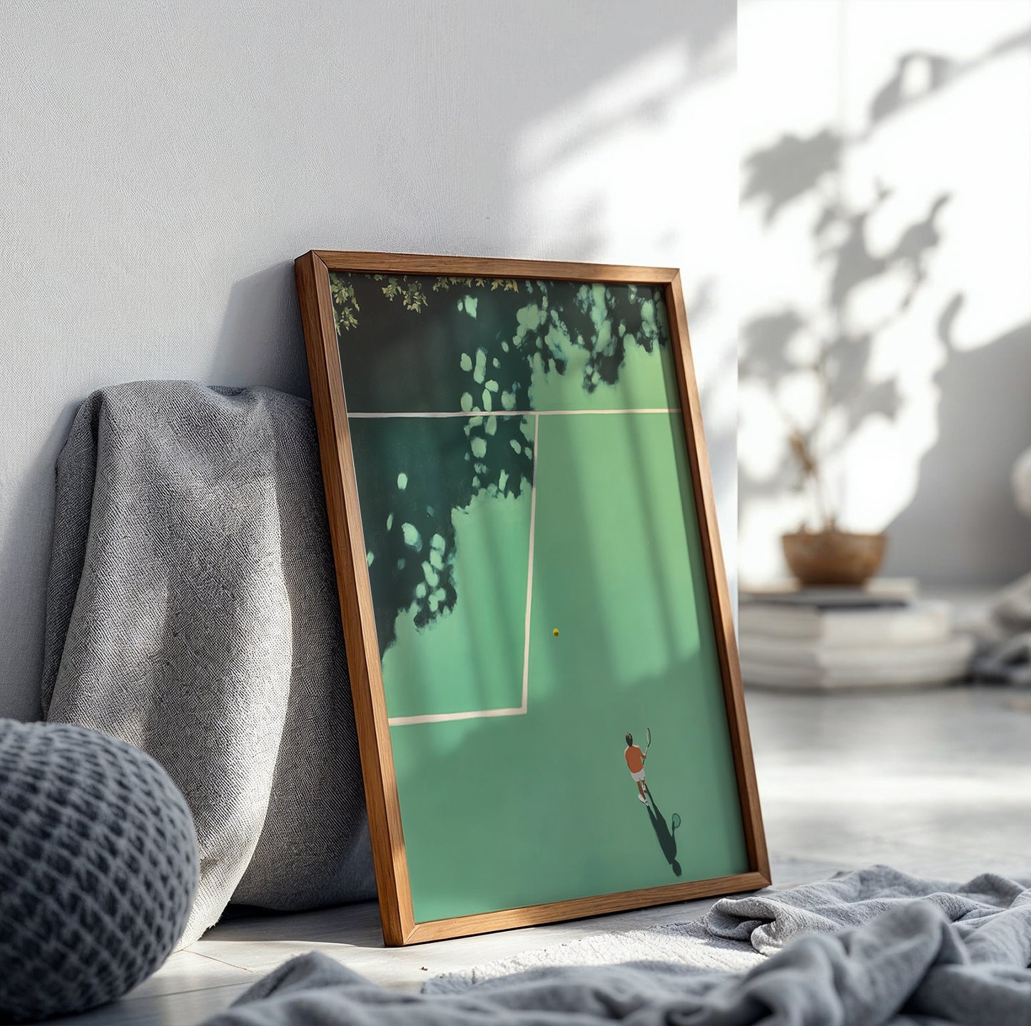 Minimalist Tennis Court Poster