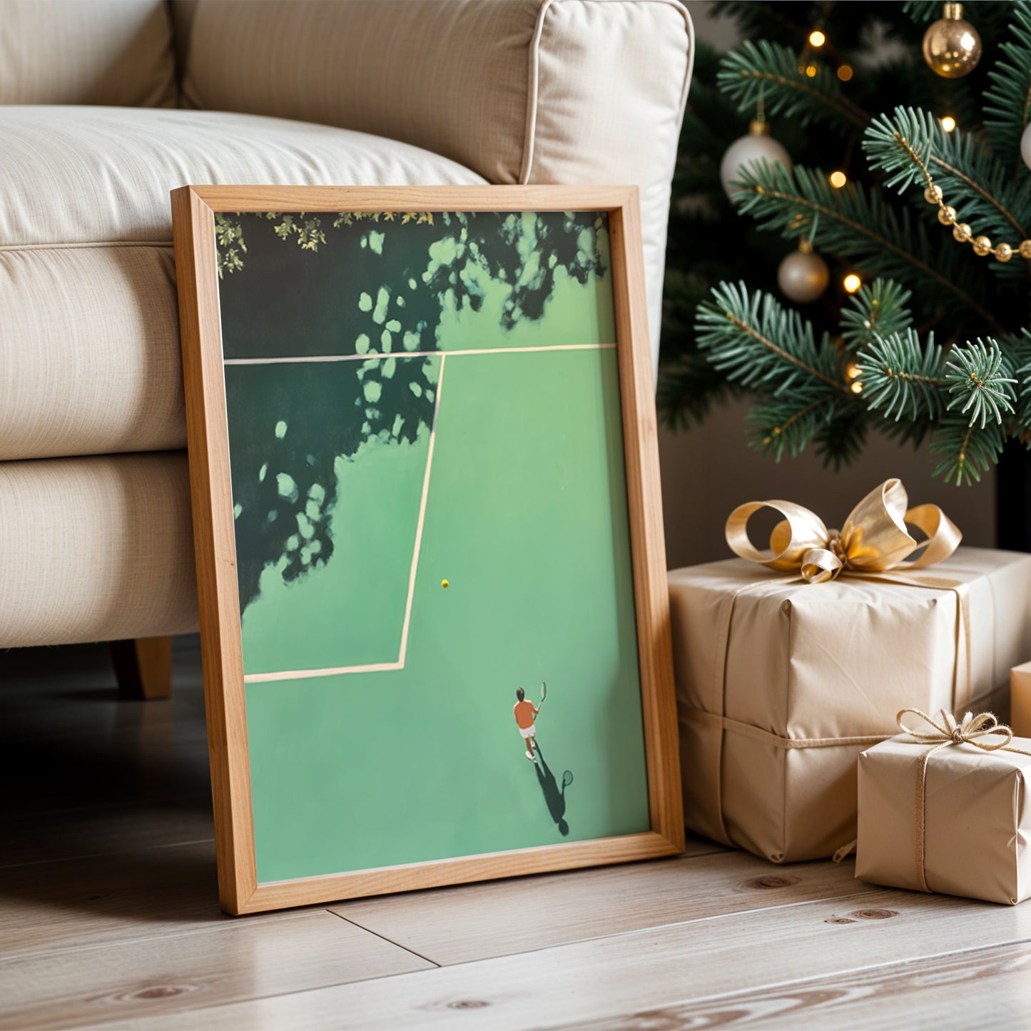 Minimalist Tennis Court Poster