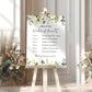 WHITE ROSE Wedding Order of Events Sign