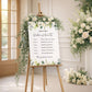 WHITE ROSE Wedding Order of Events Sign