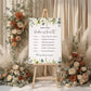WHITE ROSE Wedding Order of Events Sign