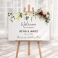 White Rose Wedding Welcome Sign