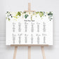 White Rose Wedding Seating Plan Sign