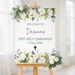 White Rose First Holy Communion Welcome Sign