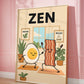“Zen Breakfast” – Funny Yoga Poster