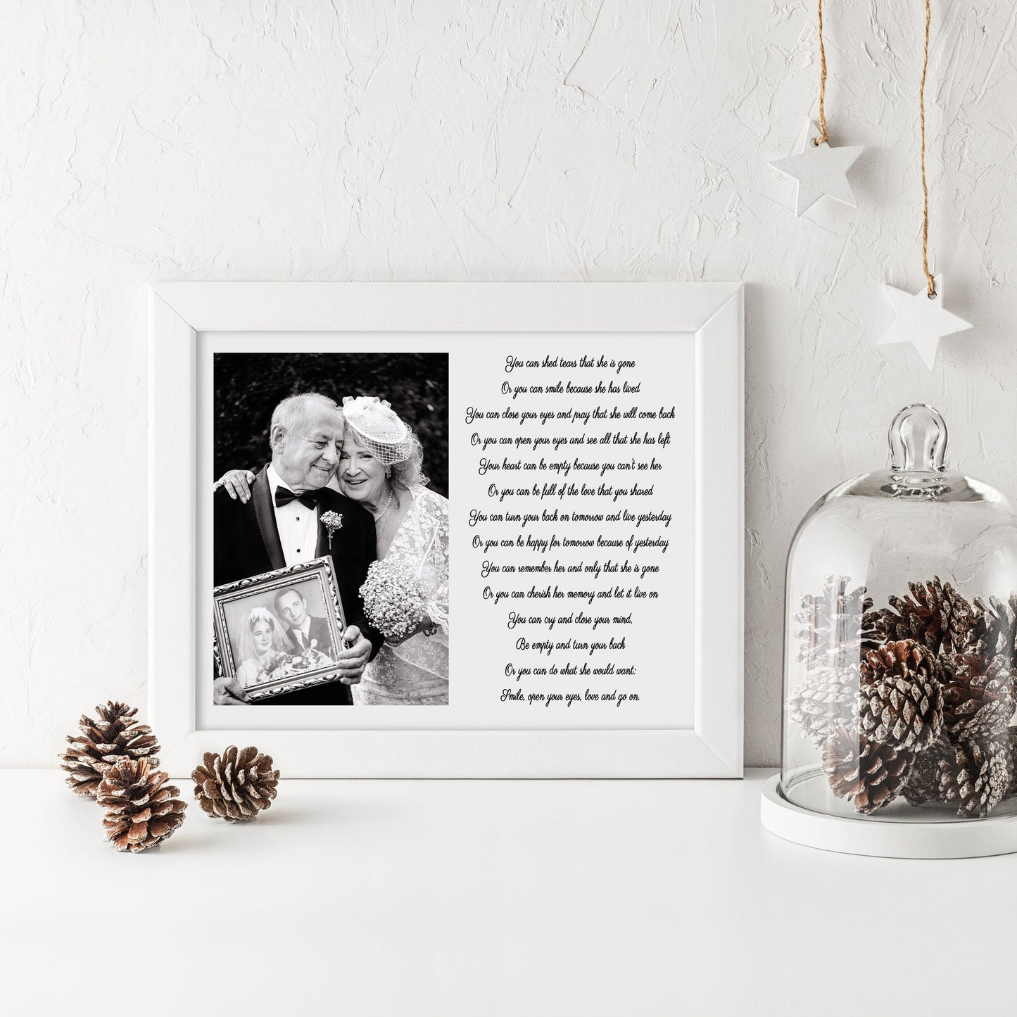 Memorial Poem and Photo Print, Memorial Gift, Dad Memorial framed photo, In Memory photo frame, Personalised Photo Frame, Dad Photo Frame