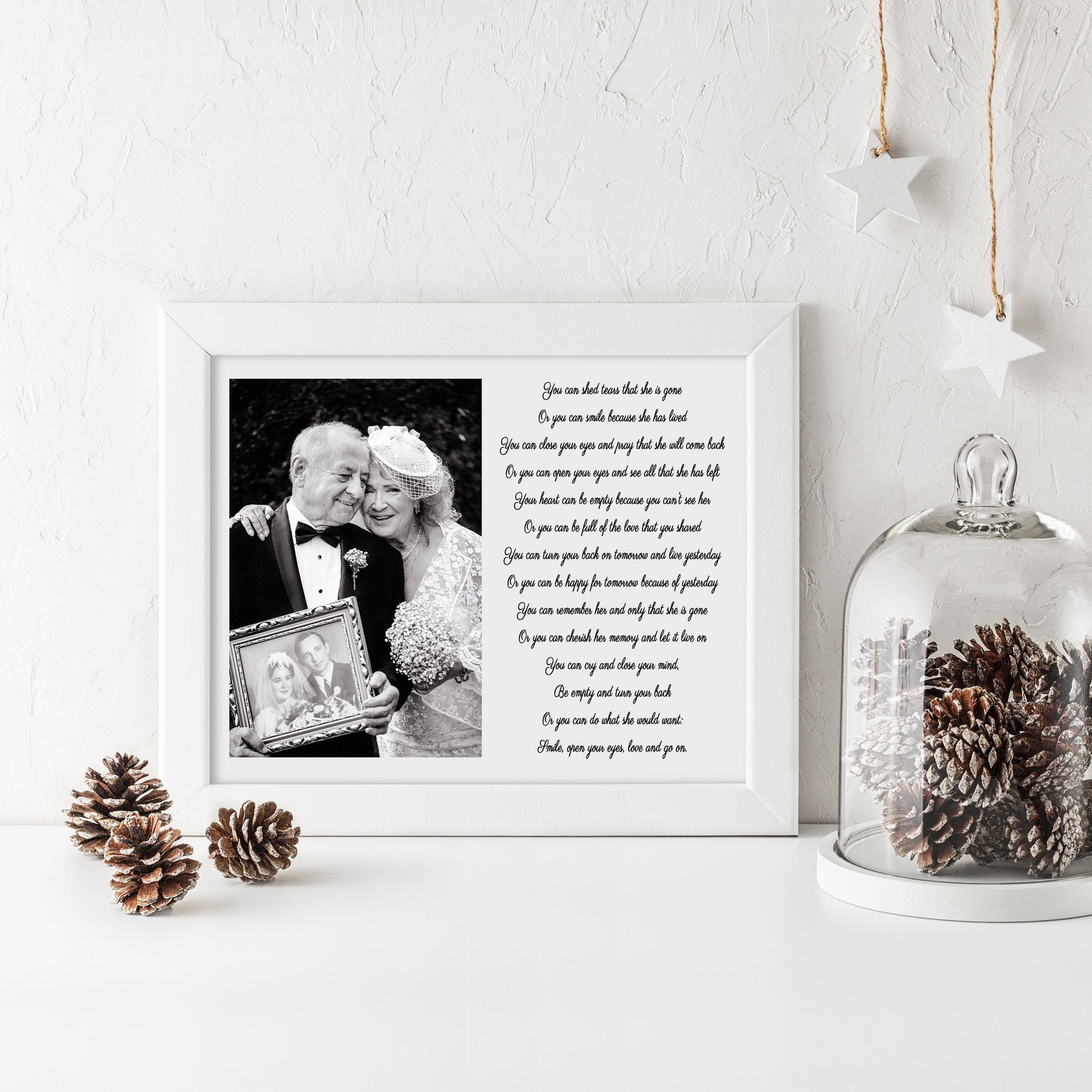 Memorial Poem and Photo Print, Memorial Gift, Dad Memorial framed photo, In Memory photo frame, Personalised Photo Frame, Dad Photo Frame