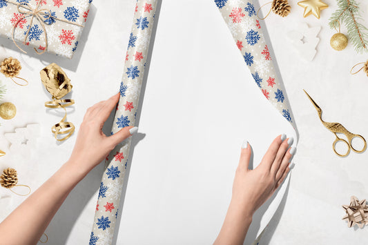 Christmas Snowflakes Gift Wrapping Paper, Luxury Gift Wrap, Festive Wrapping Paper, Gift Wrap, Matisse Inspired Wrapping Paper