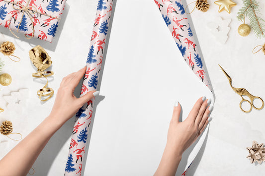 Dancing Santa Christmas Gift Wrapping Paper, Henri Matisse Inspired Gift Wrap Luxury Gift Wrap, Festive Santa Wrapping Paper, Gift Wrapping