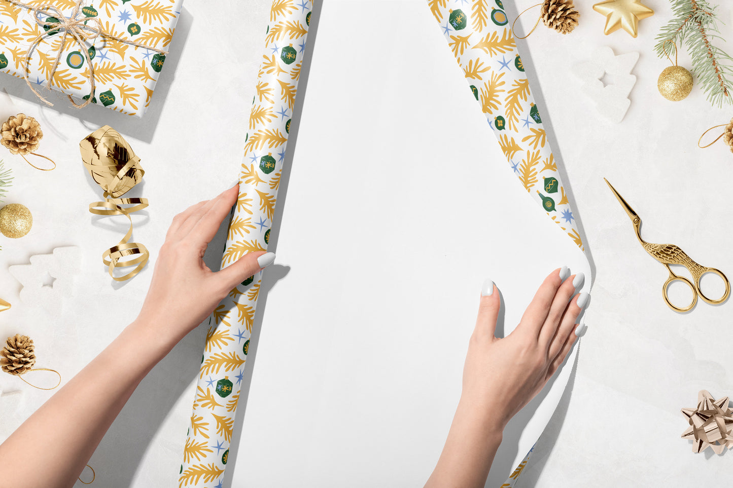 Luxury Yellow and Green Christmas Wrapping Paper, Henri Matisse Inspired Christmas Wrapping Paper, Festive Wrapping Paper, Xmas gift wrap