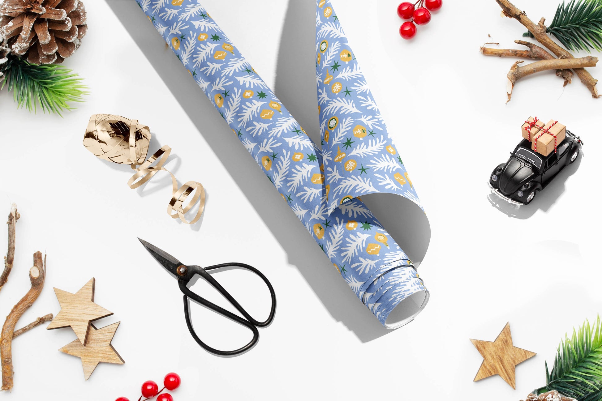 Luxury Henri Matisse Inspired Gift Wrap, Christmas Wrapping Paper, Festive Wrapping Paper, Blue Gift Wrapping Paper, Wrapping paper