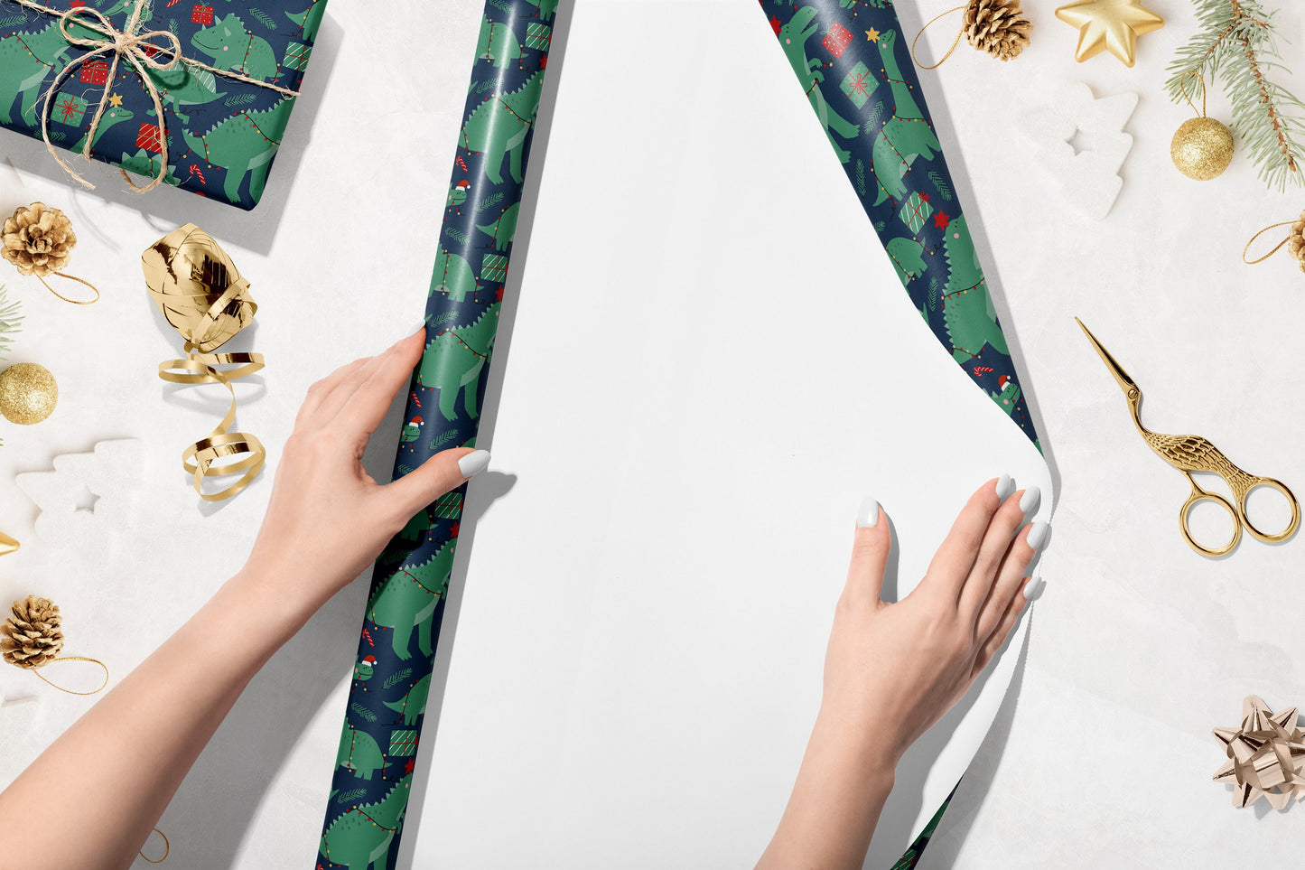 Christmas Dinosaur Wrapping Paper, Dinosaur Christmas present Wrap, Dinosaur Xmas Paper, Kids Xmas Wrapping Paper, Dino Gift Wrap