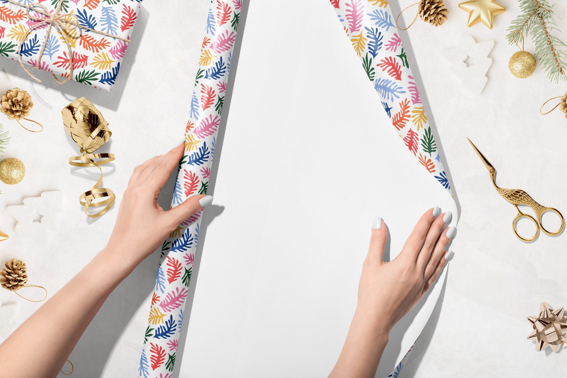 Luxury Christmas Wrapping Paper, Pastel Wrapping Paper, Pretty Gift Wrap, Pink Festive Wrapping Paper, Multicolour Gift Wrapping Paper