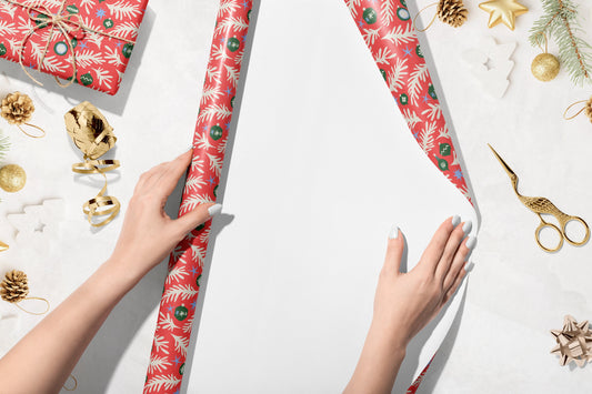 Luxury Henri Matisse Inspired Gift Wrap, Christmas Wrapping Paper, Festive Wrapping Paper, Red and Green Gift Wrapping Paper